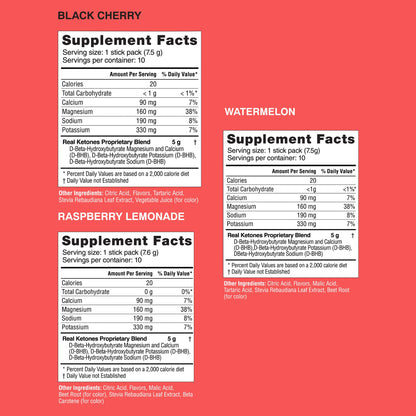 Real Ketones BHB Exogenous Ketones Drink Mix Packets Keto Electrolytes Powder Packets No Sugar with 4 Main Fasting Electrolytes Plus Hydrating Patented Keto BHB - OmniHealth US