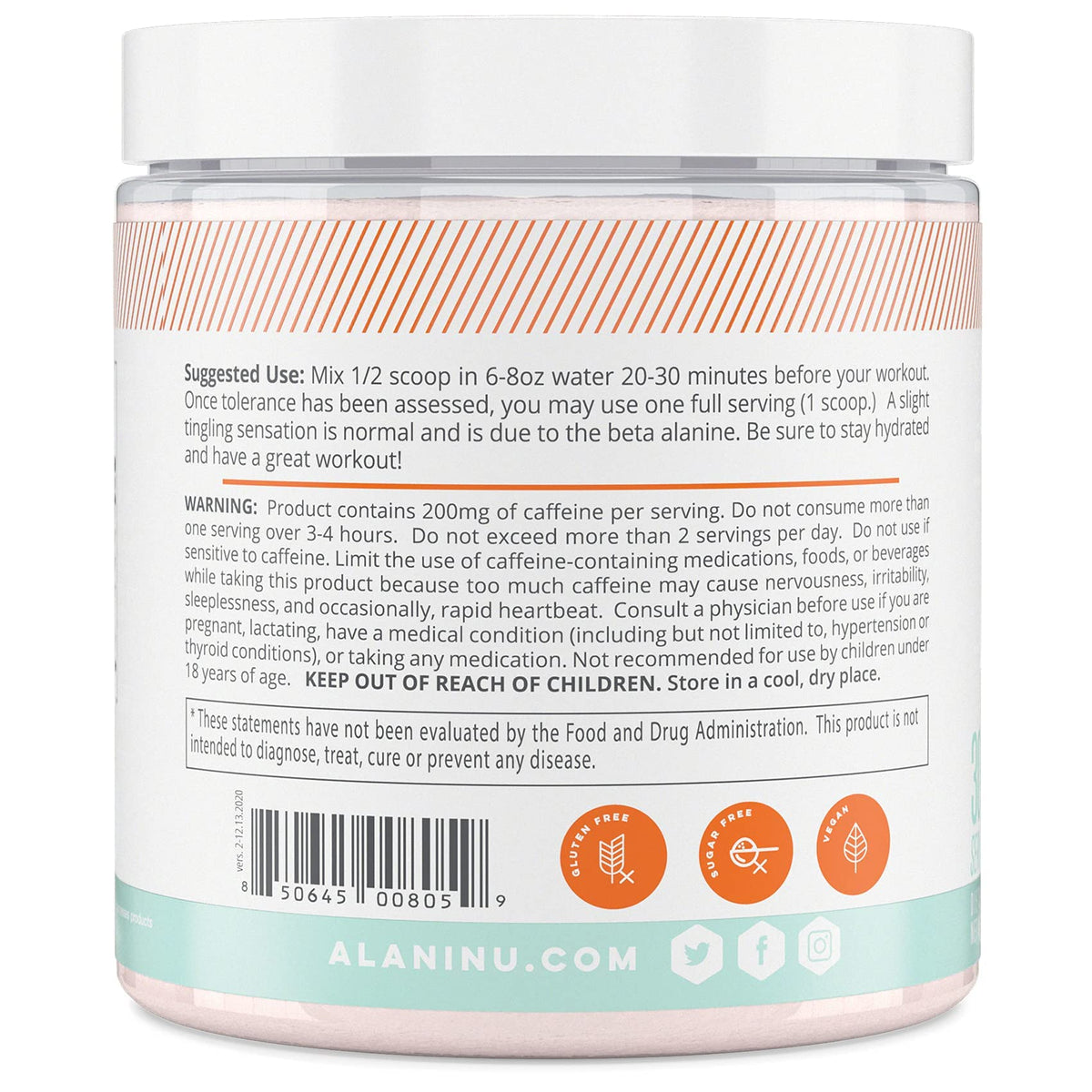 Alani Nu Pre Workout Powder | Amino Energy Boost | Endurance Supple