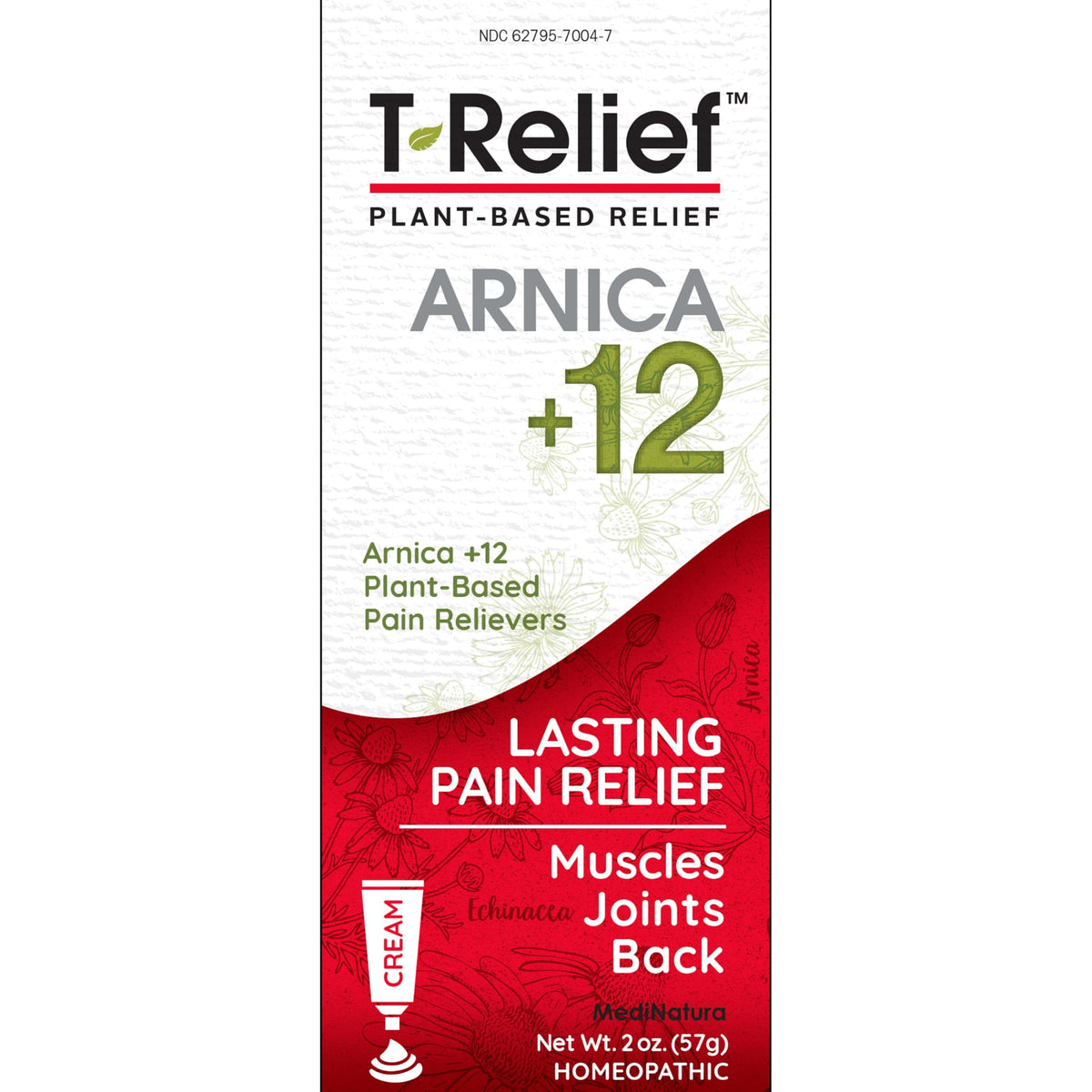 MediNatura T-Relief Extra Strength Discomfort Relief-Naturally-Soothing Cream That Supports Sore Joints-Stiffness & Body Ache Aid-Homeopathic Herbal Rub-Fast-Absorbing & Non-Sticky Lotion - 2 oz MediNaturaBuy Supplements Australia