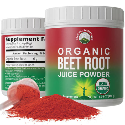 Organic Beet Root Powder - Ultra High Purity Super Food Beets Juice Powder. 100% Pure Nitric Oxide Boosting Beetroot Supplement. Keto, Paleo, Vegan Reds Superfood Rich in Polyphenols - OmniHealth US