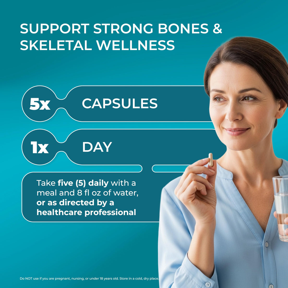 PUREHEALTH RESEARCH Bone Health Formula - for Bones, Joint & Skeletal Wellness - with Calcium, Magnesium, Zinc, Copper, Manganese, Potassium, Vitamin K2, D3, C - OmniHealth US