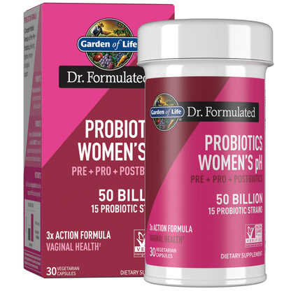 Garden of Life Dr Formulated Once Daily 3-in-1 Complete Prebiotics, Postbiotics & Probiotics for Women, PRE + PRO + POSTBIOTIC Supplement for Women’s Digestive - OmniHealth US