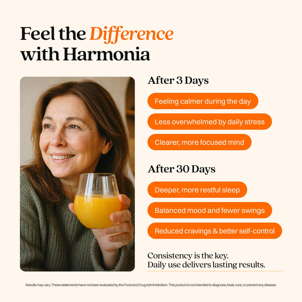 Harmonia Cortisol Cocktail | Cortisol Supplements for Women & Men with Ashwagandha, Magnesium & L-Theanine | Drink Harmonia for Stress Relief, Weight Management - OmniHealth US