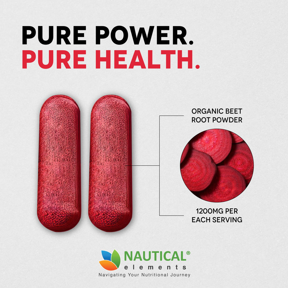 Beet Root Capsules - 1200mg Per Serving - 200 Beet Root Powder Capsules - Beetroot Powder Supports Blood Pressure, Athletic Performance, Digestive - OmniHealth US