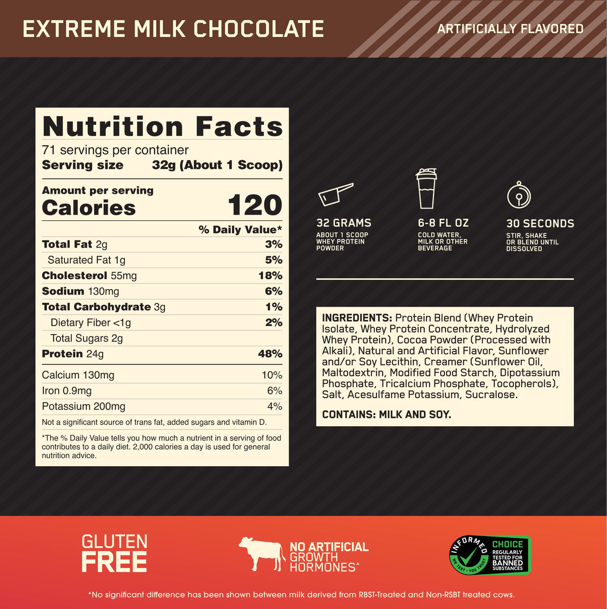 Optimum Nutrition Gold Standard 100% Whey Protein Powder, Extreme Milk Chocolate Optimum NutritionBuy Supplements Australia