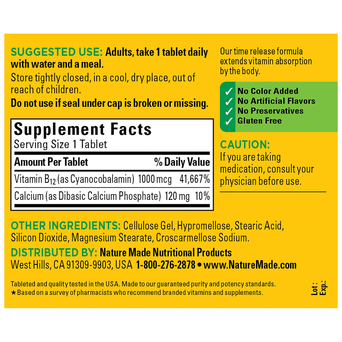Nature Made Vitamin B12 1000 mcg, Dietary Supplement For Energy Metabolism Support Nature MadeBuy Supplements Australia