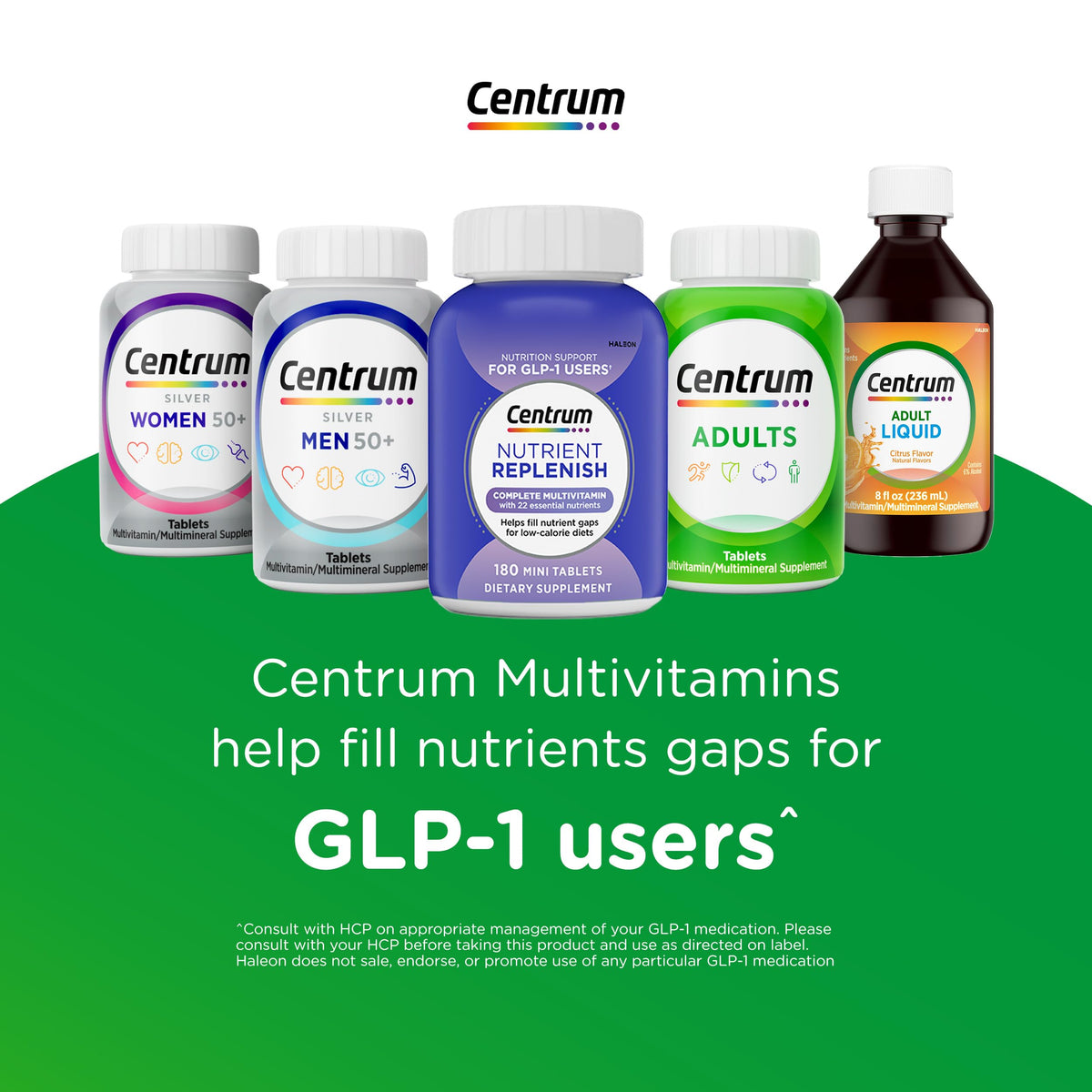Centrum Minis Silver Multivitamin for Men 50 Plus, Multivitamin/Multimineral Supplement, Vitamin D3, B-Vitamins and Zinc, Non-GMO Ingredients, Supports Memory - OmniHealth US