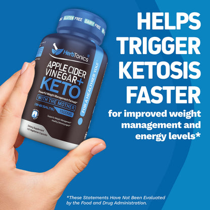 Herbtonics Apple Cider Vinegar Capsules Plus Keto BHB | Fat Burner & Weight Loss HerbtonicsBuy Supplements Australia