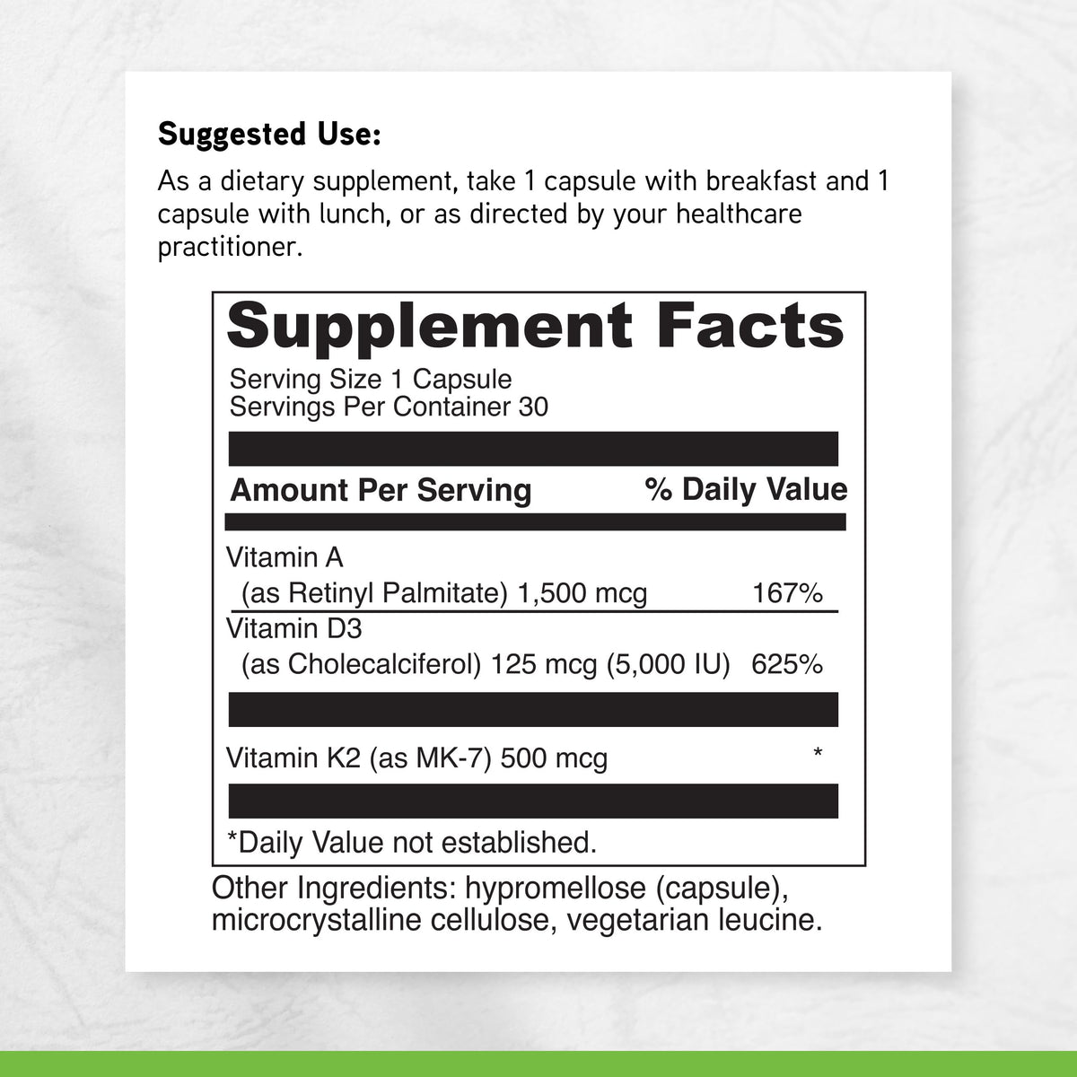 DAVINCI Labs ADK - Helps Support Bone, Heart & Immune Health - Dietary Supplement with Vitamins A, D3 & K2 (as MK-7) - Vegetarian - OmniHealth US