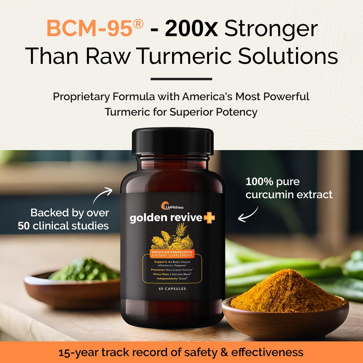 UpWellness Golden Revive + Joint Support Supplement Featuring Turmeric with Black Pepper, Quercetin, and Magnesium- Turmeric Boswellia Supplement - OmniHealth US