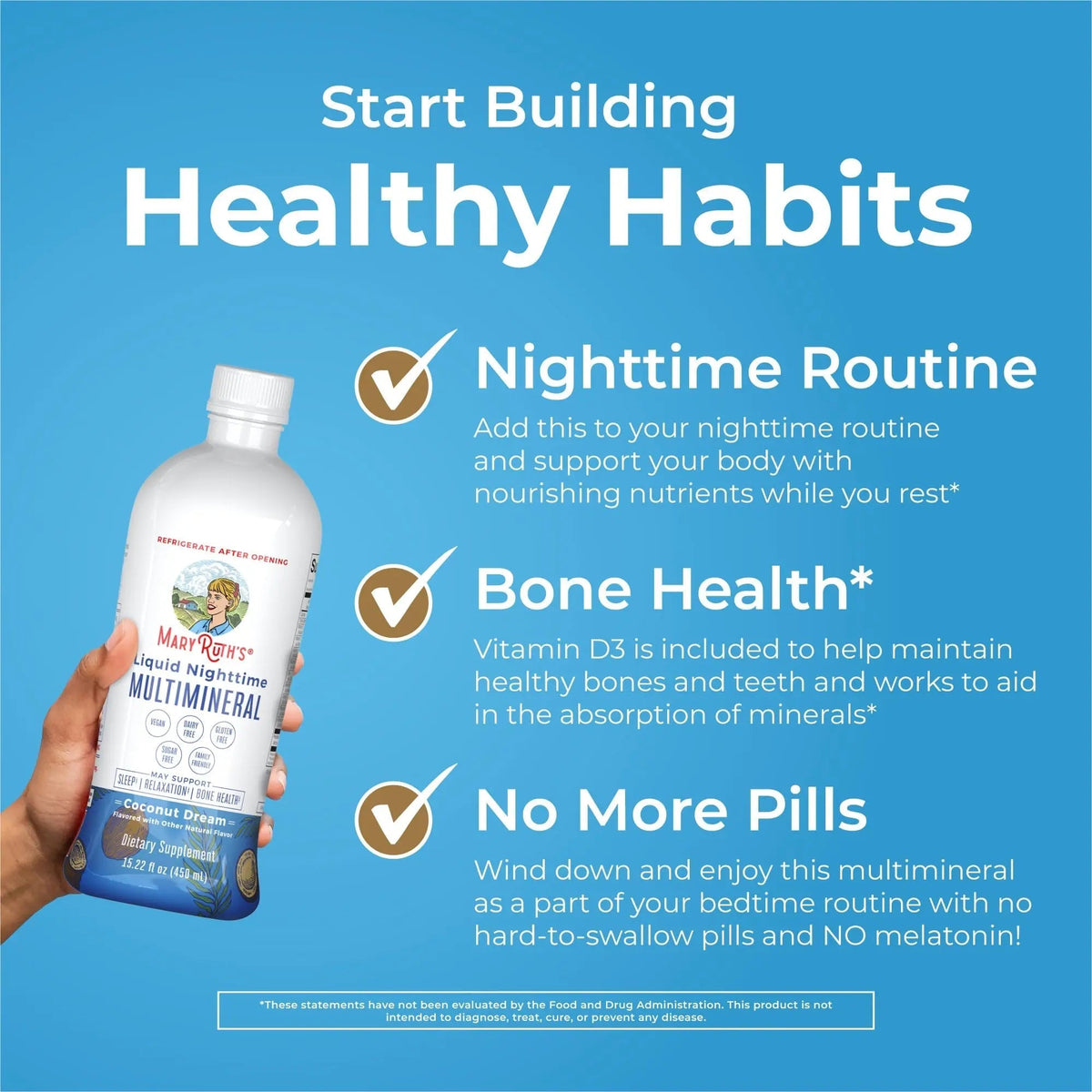 MaryRuth's Multivitamin Gummies for Women (Strawberry) & Liquid Nighttime Multimineral (Pineapple) | Clean Label Project Verified | MARYRUTH'S