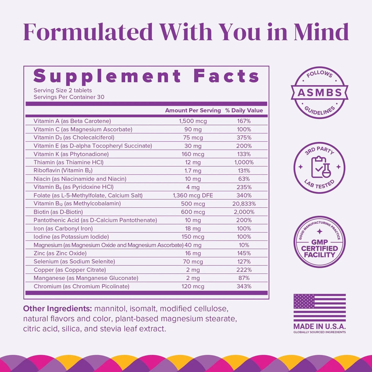 BariMelts Bariatric Multivitamin with Iron, 60 Fast-Dissolving Tablets (1-Month Supply), Sugar-Free Bariatric Vitamins for Women, Natural Fruit Flavor BariMelts