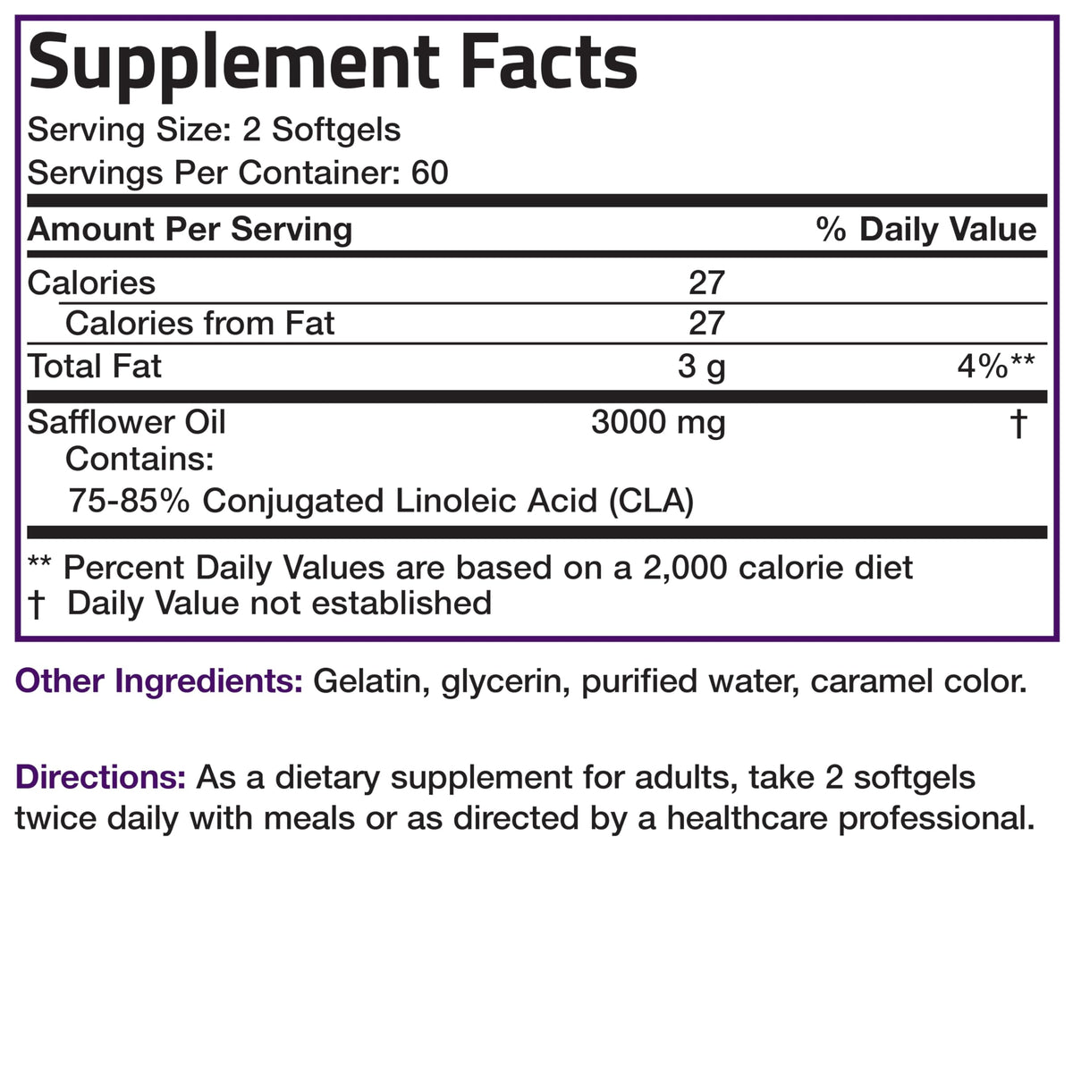 Bronson CLA 3000 Extra High Potency Supports Healthy Weight Management Lean Muscle Mass Non-Stimulating - OmniHealth US