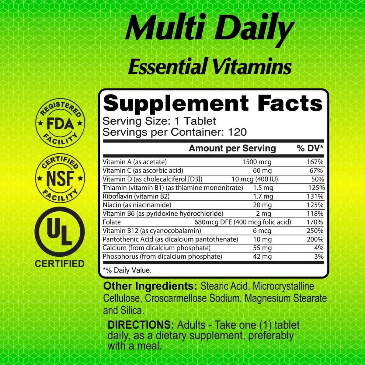 ALFA VITAMINS Multi Daily Vitamins Essential Vitamins to Support The Immune System and Promote a Healthy Lifestyle - 120 Tablets ALFA VITAMINSBuy Supplements Australia