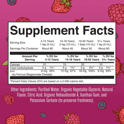 MaryRuth's MaryRuth's Liquid Morning Multivitamin +Hair Growth (Peach Mango, 15.22oz) & Iron Liquid (Berry) | Clean Label Project Verified® | MARYRUTH'SBuy Supplements Australia