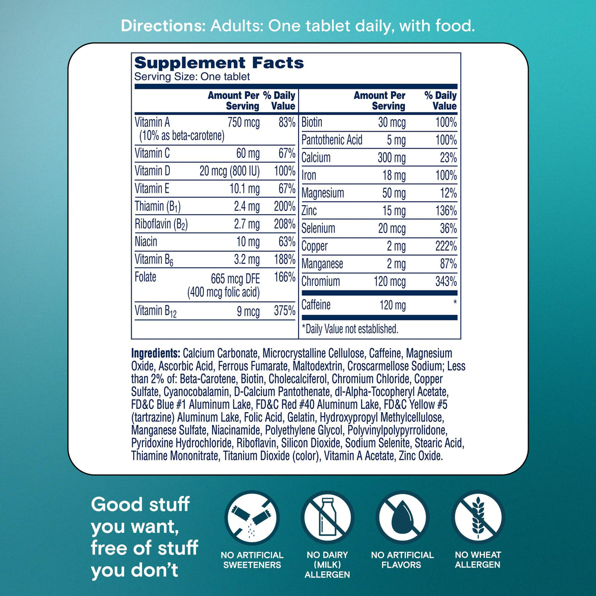 One A Day Women's Active Metabolism Daily Essential, Multivitamin for Women, Metabolism Support, Vitamins for Women with All 8 B-Vitamins - OmniHealth US