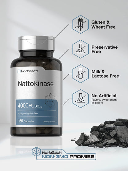 Nattokinase Supplement 4000 FU | 150 Capsules | Non-GMO, Gluten Free | by Horbaach HorbäachBuy Supplements Australia