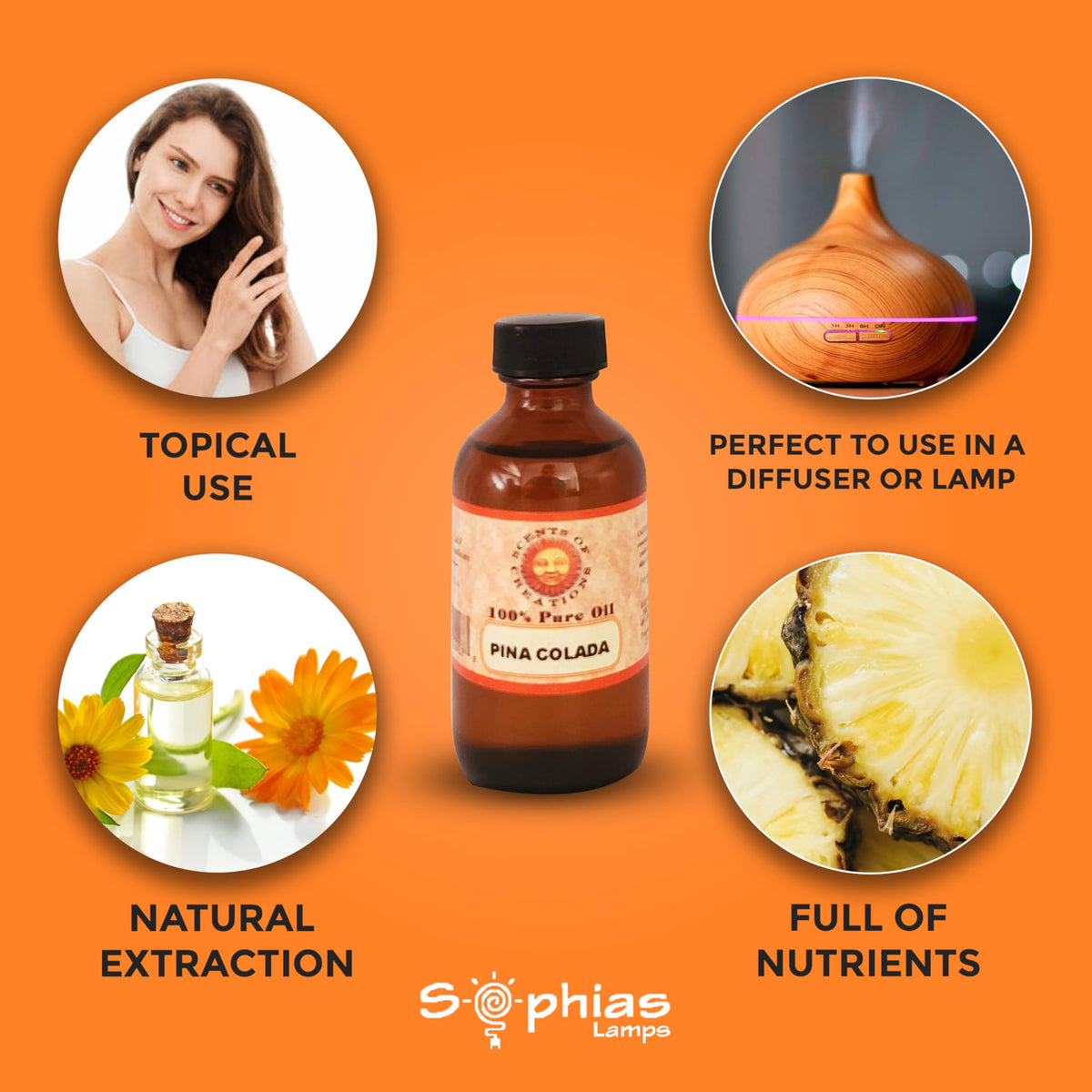 Essential Oil Pina Colada 2 OZ, 100% Natural undilute Oil, Value Size,Perfect GenericBuy Supplements Australia