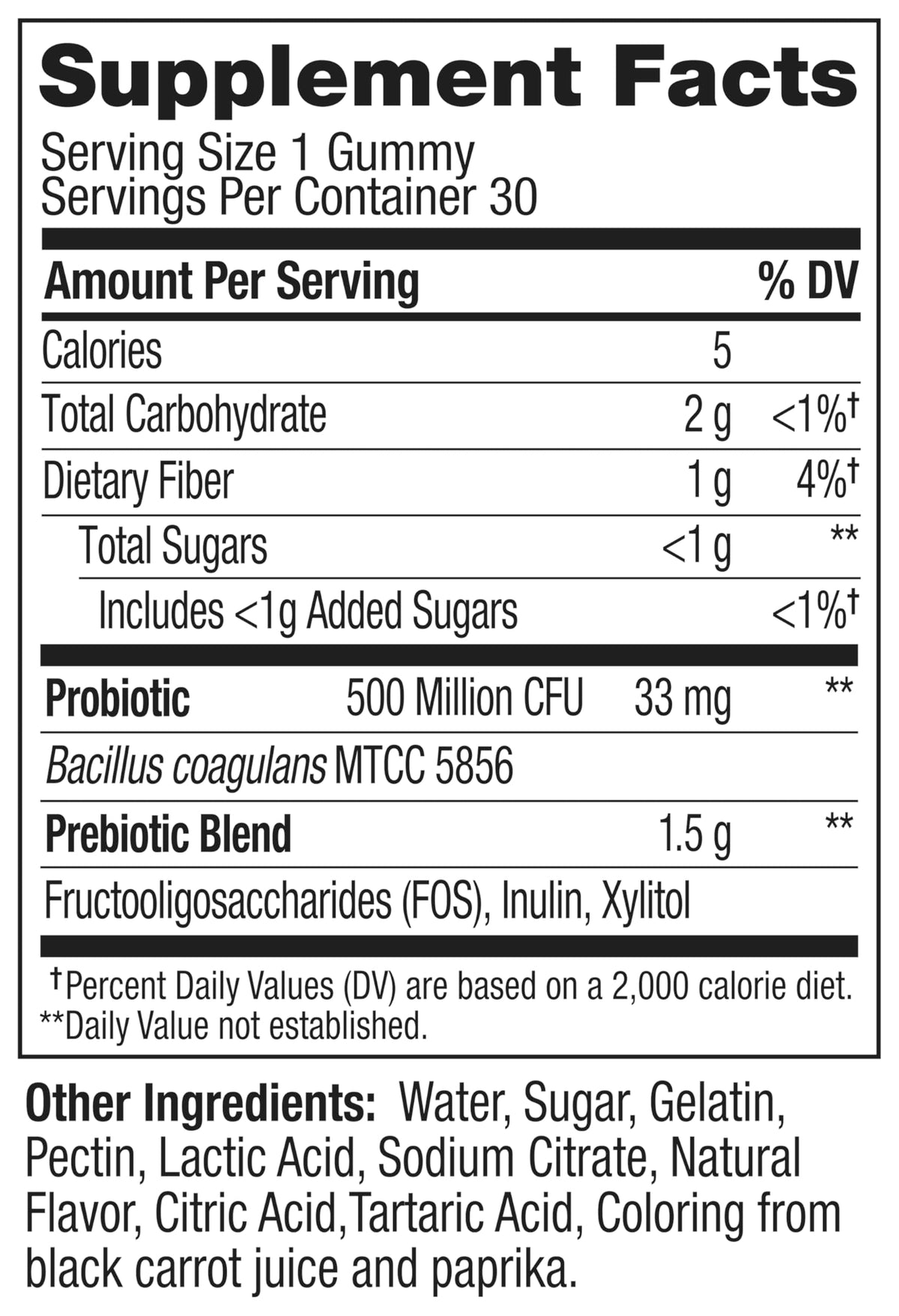 OLLY Probiotic + Prebiotic Gummy, Digestive Support and Gut Health, 500 Million CFUs, Fiber, Adult Chewable Supplement - OmniHealth US