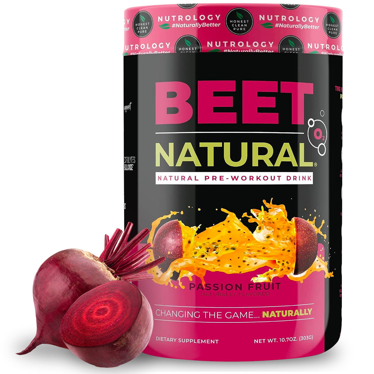 Nutrology Beet Natural O2, Pre Workout Powder, Energy, Endurance; Nitric Oxide Booster