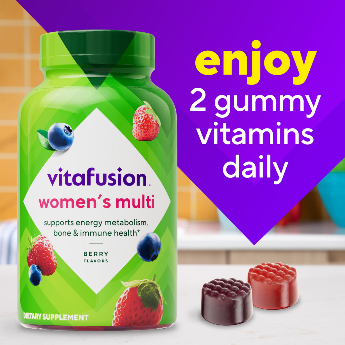 Vitafusion Adult Gummy Vitamins for Women, 120 Count - OmniHealth US