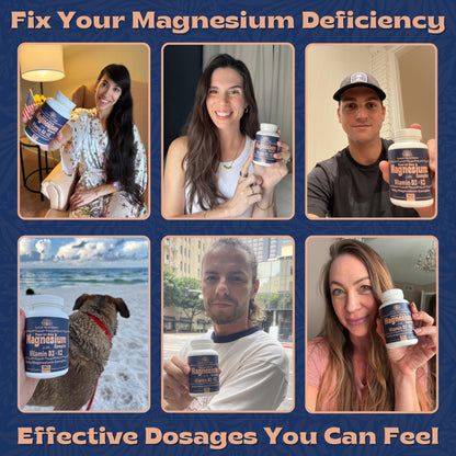 Local Nutrition Magnesium Complex 420mg with Vitamin D3 K2 - Four Bioavailable Forms Including Bisglycinate (Glycinate), Malate, Taurate, and Chloride - OmniHealth US