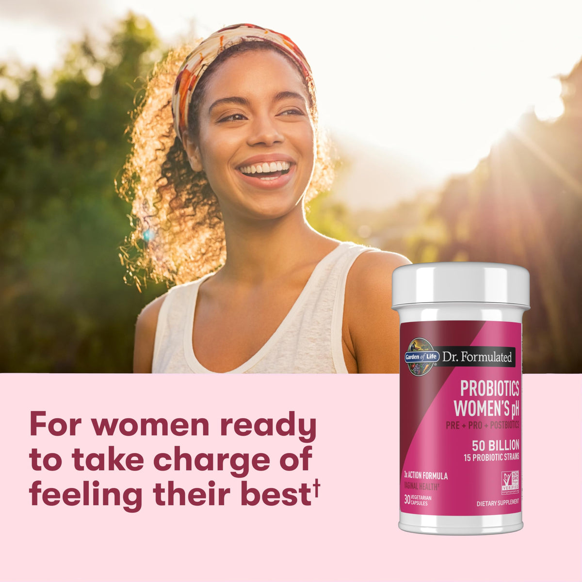 Garden of Life Dr Formulated Once Daily 3-in-1 Complete Prebiotics, Postbiotics & Probiotics for Women, PRE + PRO + POSTBIOTIC Supplement for Women’s Digestive - OmniHealth US