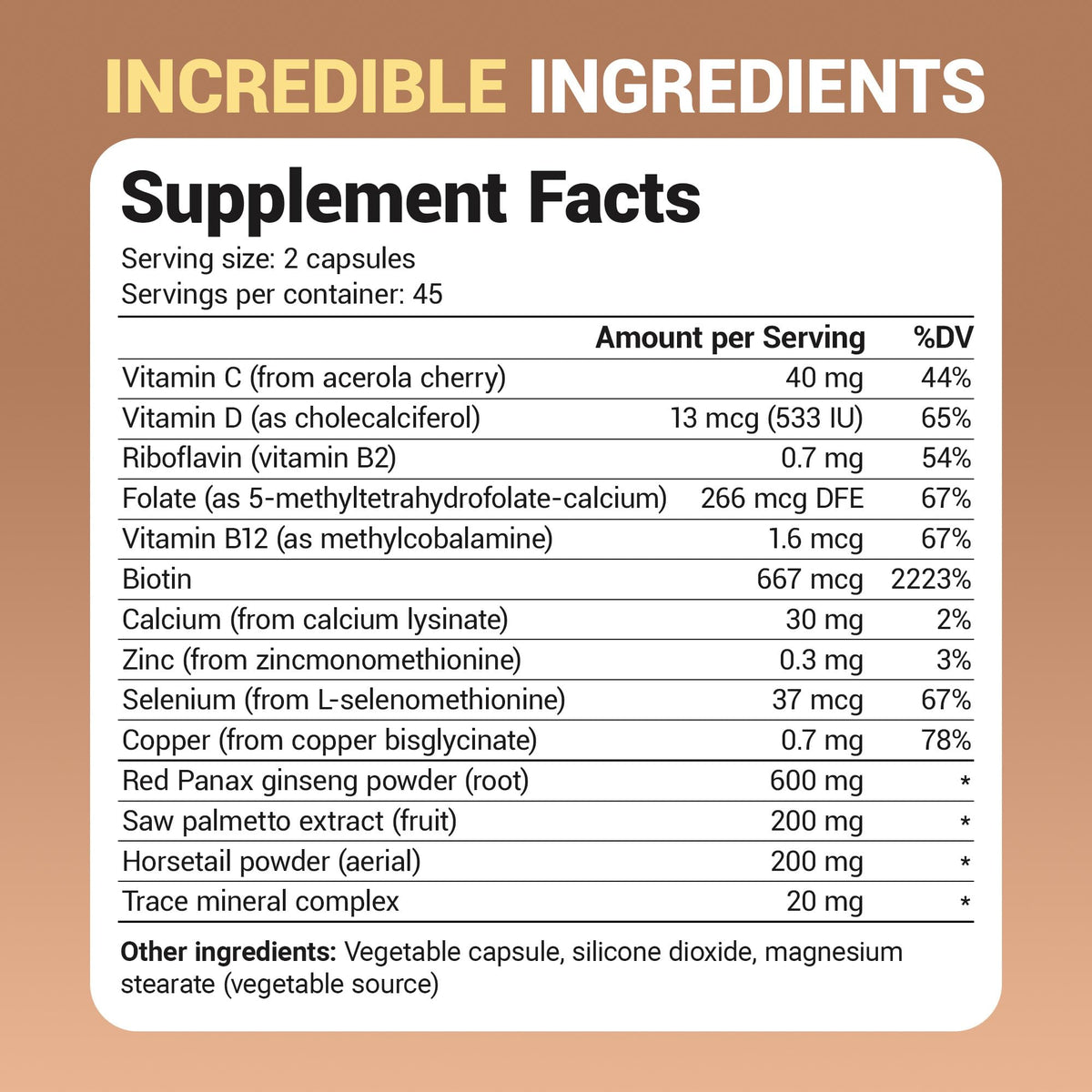 Dr. Berg All-in-One Vitamins for Hair, Skin, & Nails - Advanced Formula with Biotin, Saw Palmetto, DHT Blocker, & Trace Minerals - 90 Veg Capsules - OmniHealth US