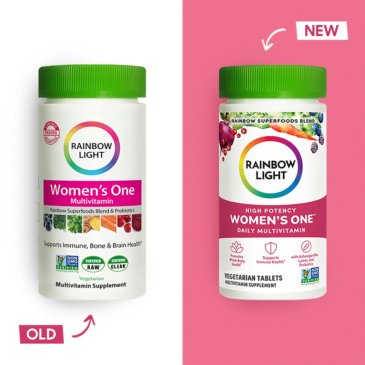 Rainbow Light Multivitamin for Women, Vitamin C, D & Zinc, Probiotics, Women’s One Rainbow LightBuy Supplements Australia