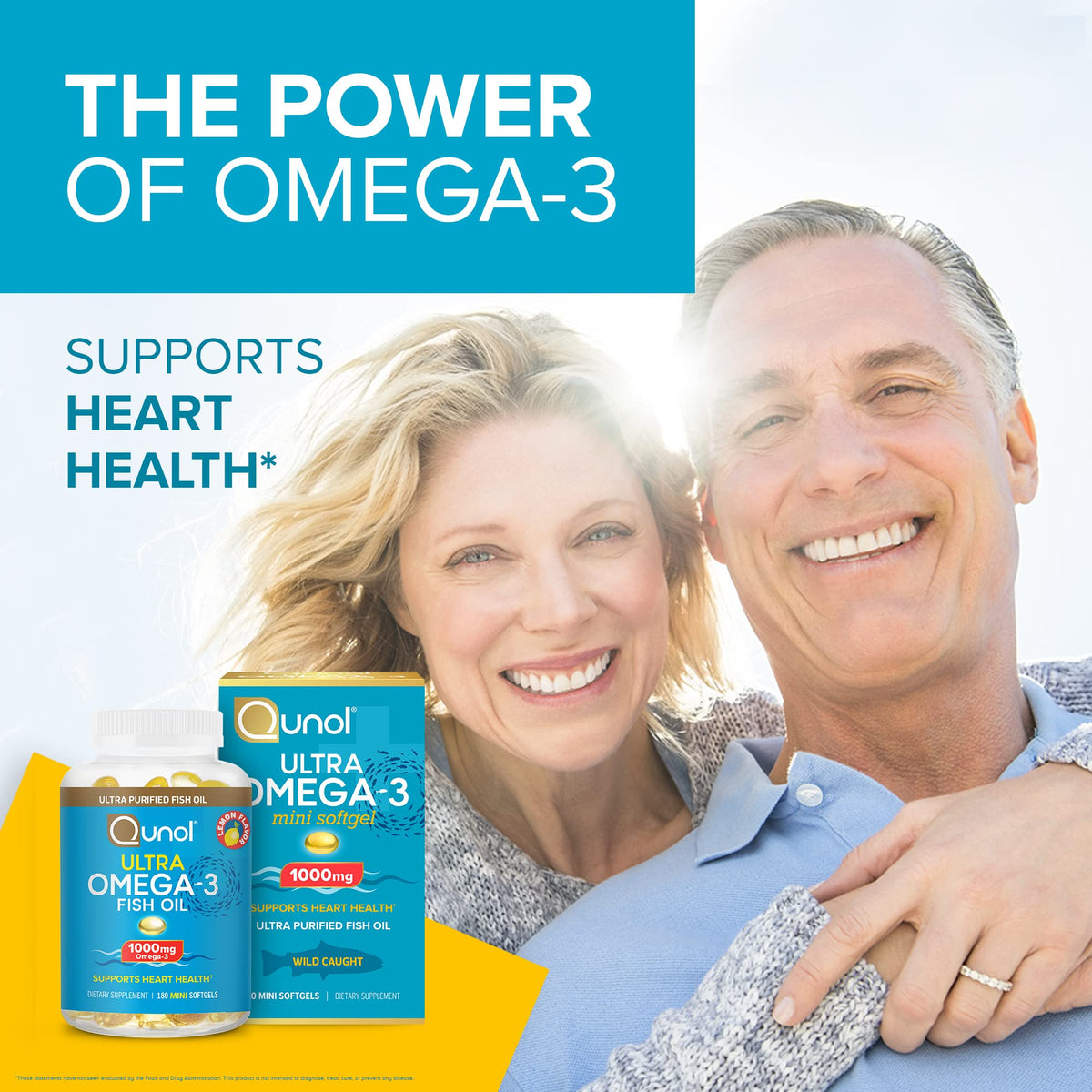 Qunol Fish Oil Omega 3 Mini Softgels, 1000mg Omega 3 EPA + DHA, Ultra Pure Supplements, Heart Health Support, Lemon Flavor - OmniHealth US