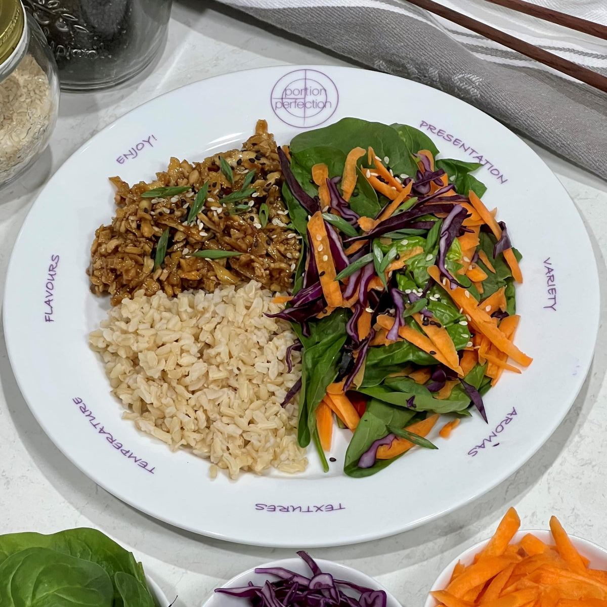 Portion Perfection Melamine 2 Pack 10” Portion Plates for Adults with Low Calorie Meal Plan Portion PerfectionBuy Supplements Australia