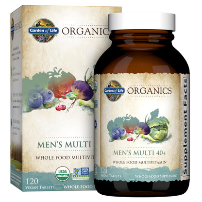 Garden of Life Organics Men's 40+ Multivitamin with Prostate Support, B12 & Vitamins – Vegan Daily Whole Food Multivitamin - OmniHealth US