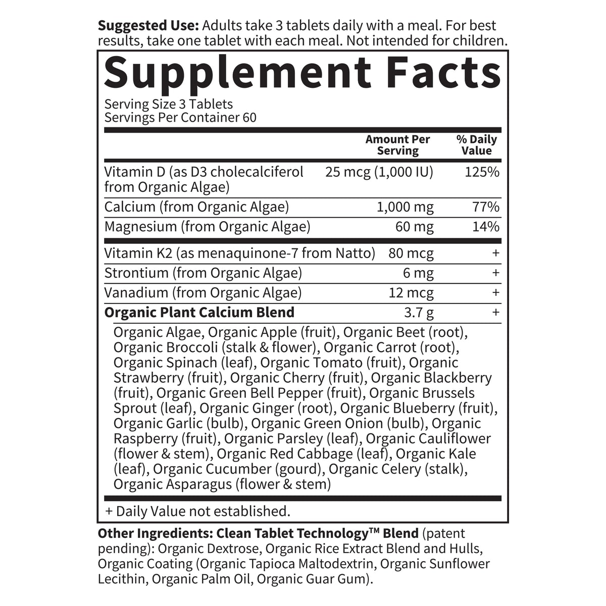 Garden of Life Calcium Supplement with Magnesium & Organic Vitamin D3 K2, Made from Whole Foods, Gluten-Free, 180 Count - OmniHealth US