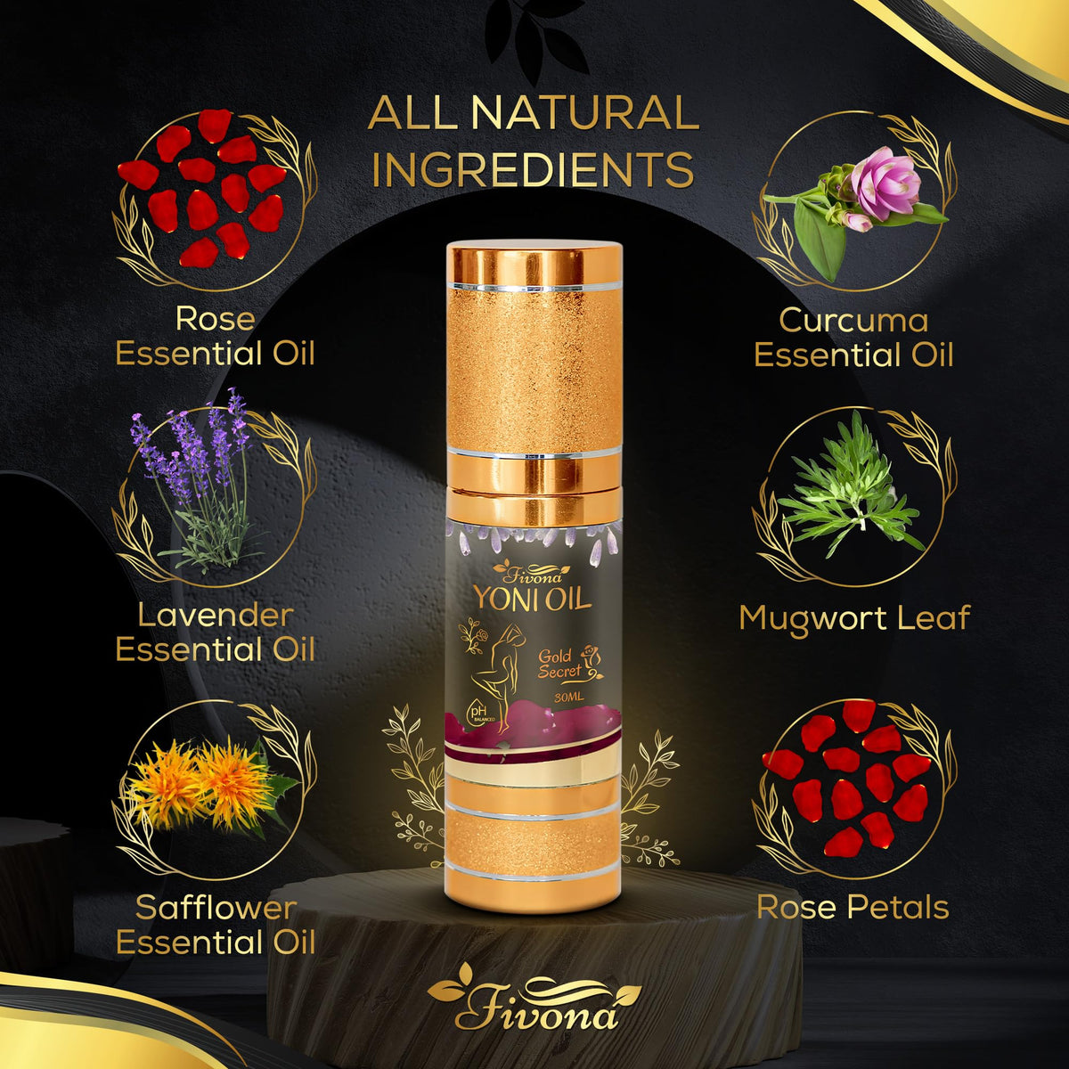 Fivona 4-in-1 Feminine Care Kit, Yoni Oil, Yoni Soap, Yoni Steaming Pot and Red Premium V Steam Herbs FIVONABuy Supplements Australia