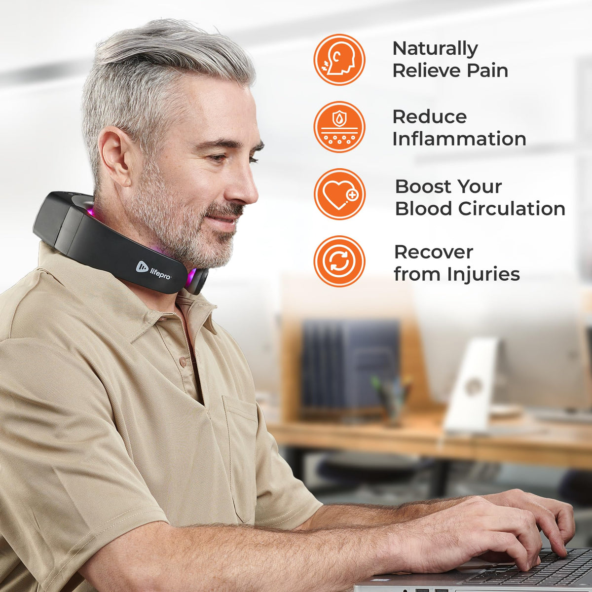 Lifepro Red Light Therapy for Neck - Compact & Rechargeable Red Light Therapy Device- On-The-Go LifeProBuy Supplements Australia