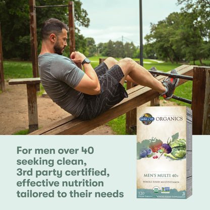 Garden of Life Organics Men's 40+ Multivitamin with Prostate Support, B12 & Vitamins – Vegan Daily Whole Food Multivitamin - OmniHealth US
