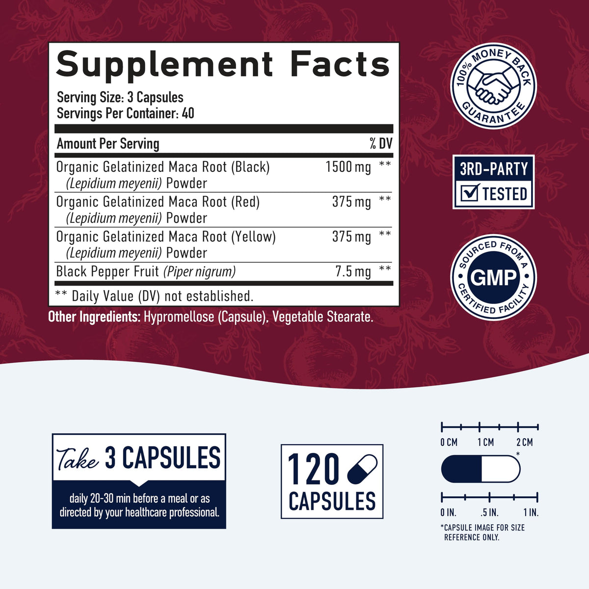 Organic Maca Root Capsules for Women | 2250MG Extra Strength | Red, Black & Yellow SMNutritionBuy Supplements Australia