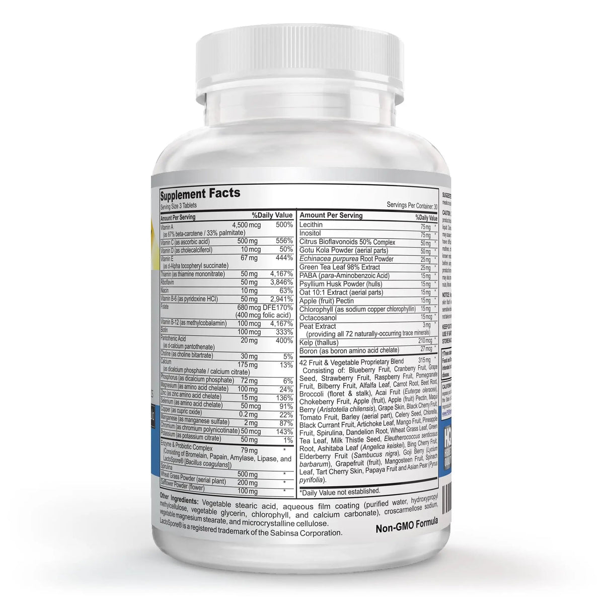 Vegan Whole Food Multivitamin & Mineral - Vitamins A B1 B2 B6 B12 C D3 E & 110 Super Foods, Herbs, Greens & Reds Vitalité Now!Buy Supplements Australia