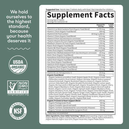 Garden of Life Organics Men's 40+ Multivitamin with Prostate Support, B12 & Vitamins – Vegan Daily Whole Food Multivitamin - OmniHealth US