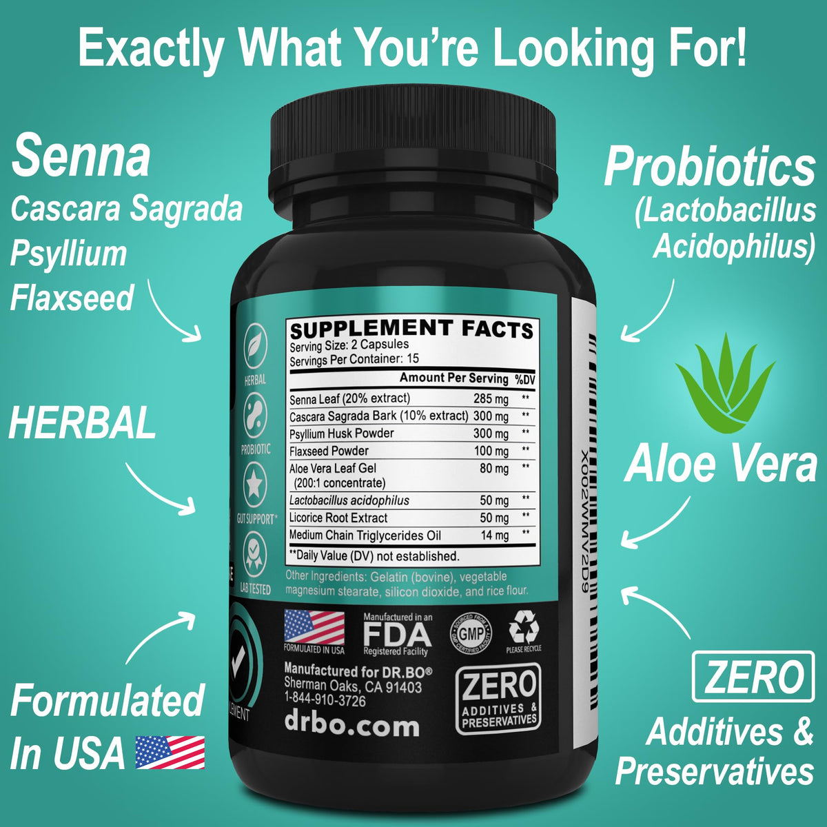 Colon Cleanser Detox for Weight Flush - 15 Day Intestinal Cleanse Pills & Probiotic - Fast Natural Laxative for Constipation Relief - Bowel Movement Supplements for Stomach Bloating, Gut Loss Support - OmniHealth US