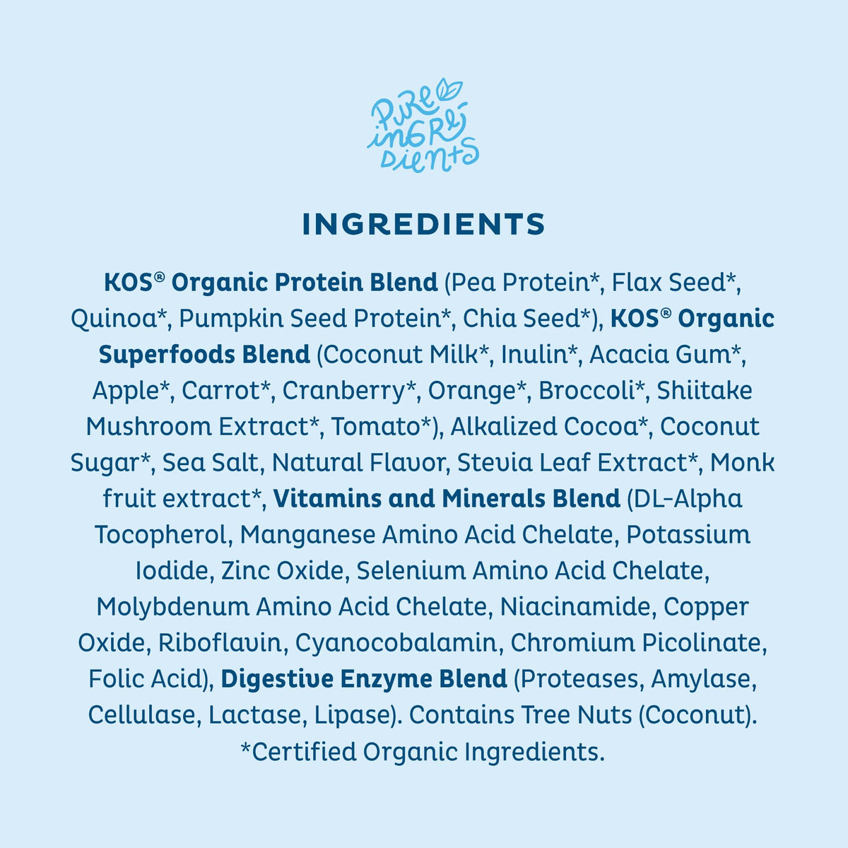KOS Plant Based Protein Powder, Blueberry Muffin - Organic Pea Protein Superfood KOSBuy Supplements Australia