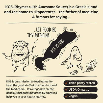 KOS Vegan Protein Powder Erythritol Free, Vanilla USDA Organic - Pea Protein Blend, Plant Based Superfood Rich in Vitamins & Minerals - Keto, Dairy Free - Meal Replacement for Women & Men, 28 Servings - OmniHealth US