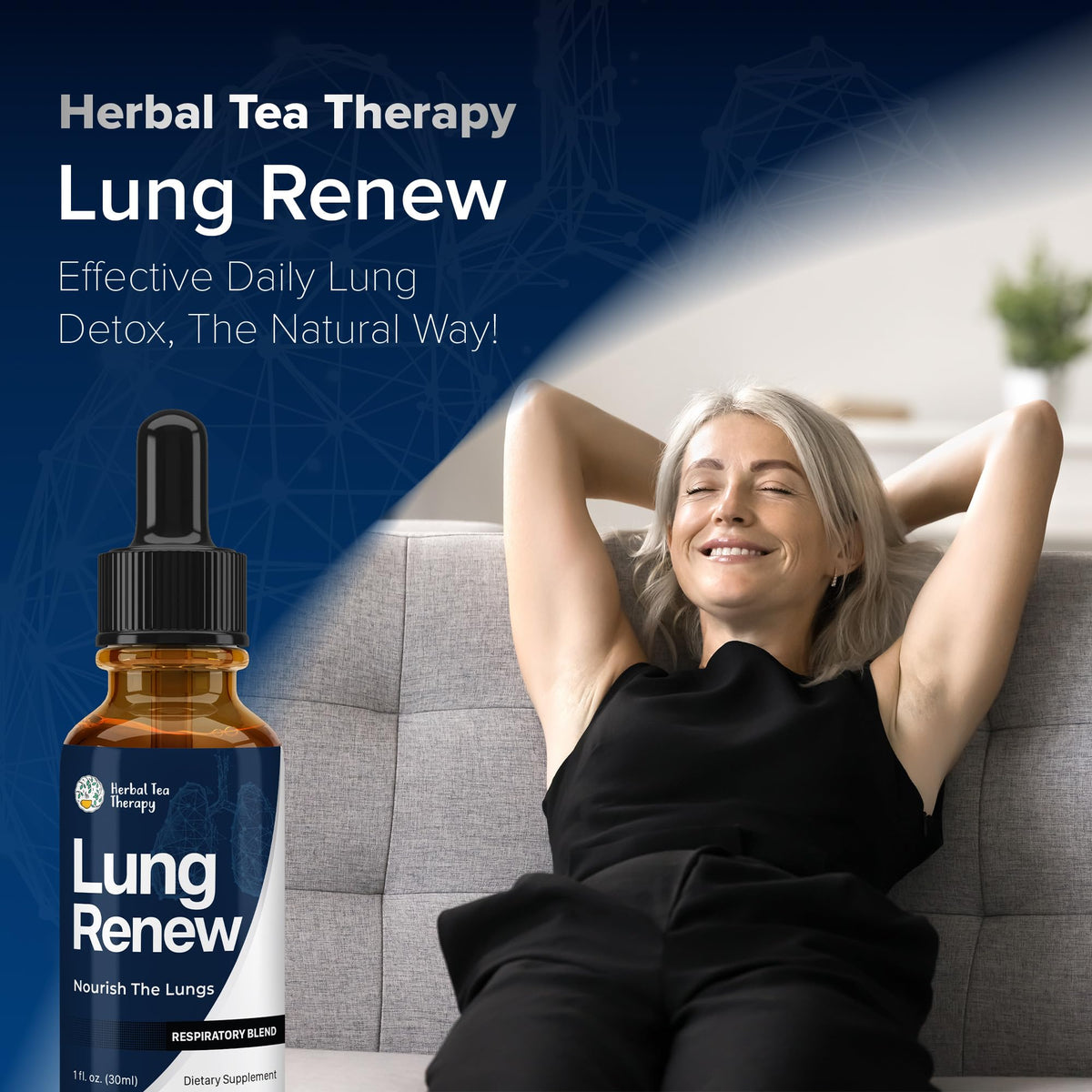 Herbal Tea Therapy Lung Renew Mullein Drops for Lungs (1 fl. oz.): Peppermint, Thyme, & Mullein Leaf Extract for Lungs Detox & Daily Respiratory Comfort - GMO-Free & Made in USA Herbal Tea TherapyBuy Supplements Australia