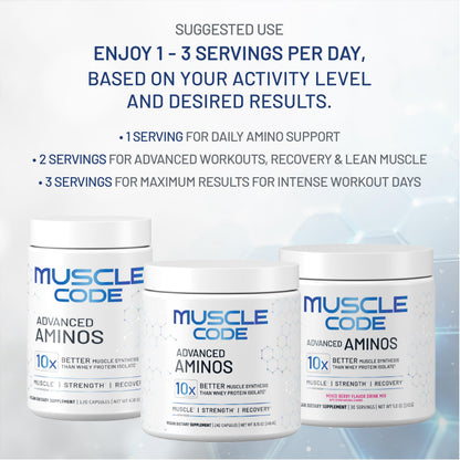 NAUTILUS Muscle Code Essential Amino Acid Capsules – Muscle Synthesis & Repair & Strength – Unflavored – 30 Servings – Clinically Studied - OmniHealth US