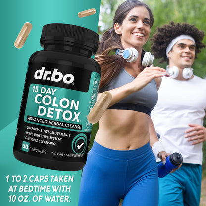 Colon Cleanser Detox for Weight Flush - 15 Day Intestinal Cleanse Pills & Probiotic - Fast Natural Laxative for Constipation Relief - Bowel Movement Supplements for Stomach Bloating, Gut Loss Support - OmniHealth US