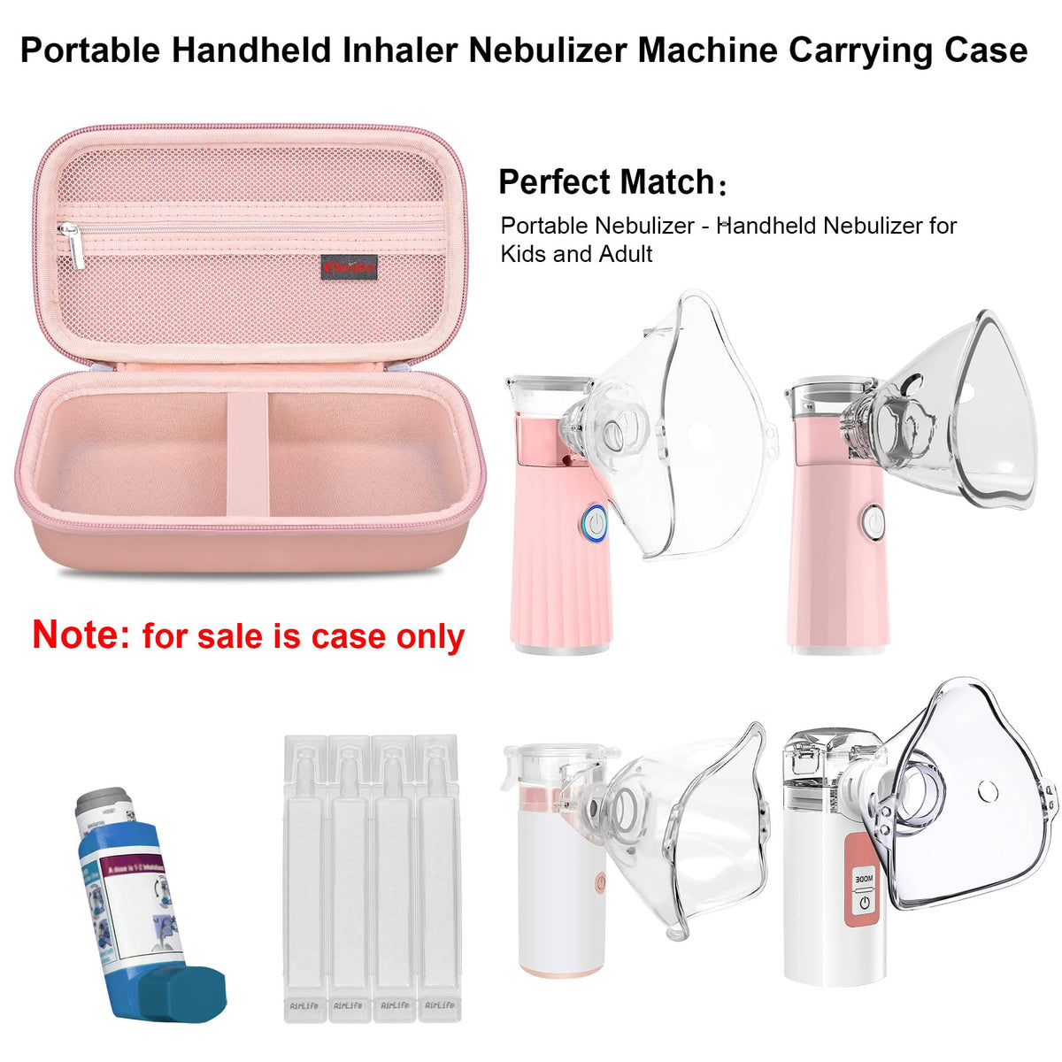 Elonbo Carrying Case Compatible with Portable Handheld Inhaler Nebulizer Machine ElonboBuy Supplements Australia