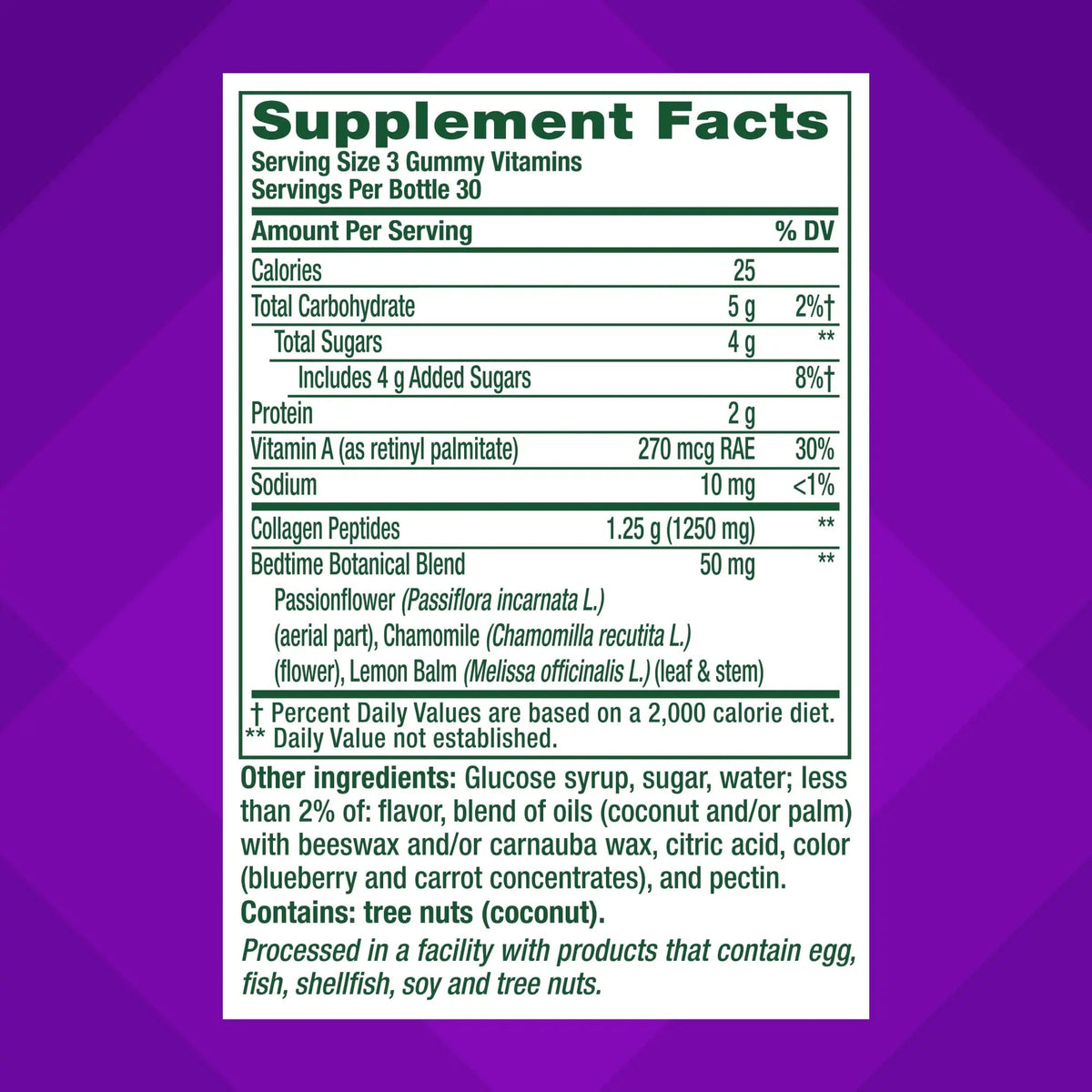 vitafusion Nighttime Skin Support (1), Beauty Supplement with Retinol (Vitamin A RAE), Collagen & Bedtime Botanicals Vitafusion