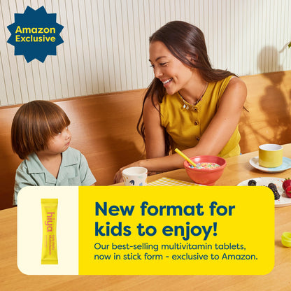Hiya Kids Multivitamin – 15+ Essential Vitamins & Minerals with Fruits & Veggies for Ages 2+, Supports Growth, Development & Immune - OmniHealth US