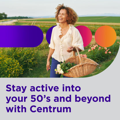 Centrum Minis Silver Women's Multivitamin for Women 50 Plus, Multimineral Supplement with Vitamin D3, B Vitamins, Non-GMO Ingredients - OmniHealth US