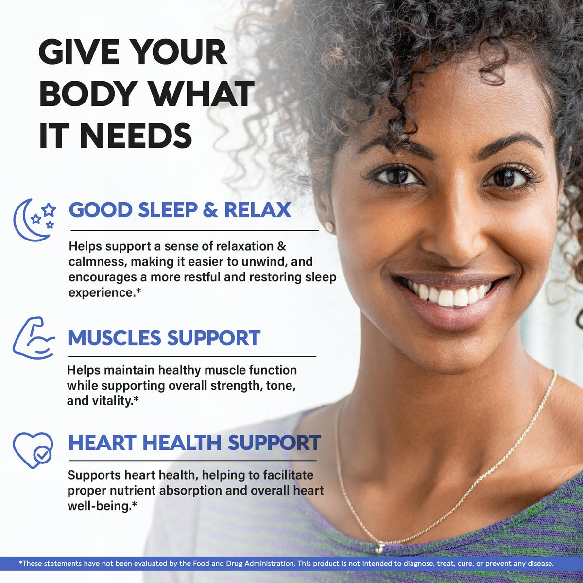Magnesium Glycinate 500 mg - Chelated Supplement - High Absorption Form of Magnesium - Support for Sleep, Muscle & Heart Health - OmniHealth US